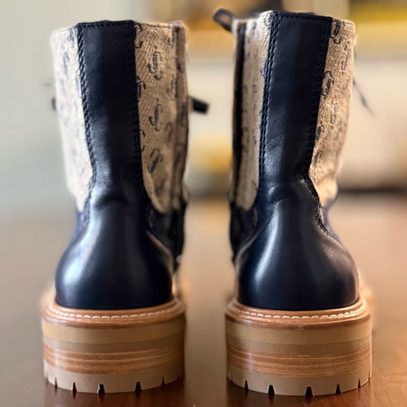 Jimmy Choo Men's Turing Sand Dune Monogram Lace-Up Boots - EU 42/US 9 brand new - Picture 8 of 8